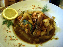 Casserole of seafood